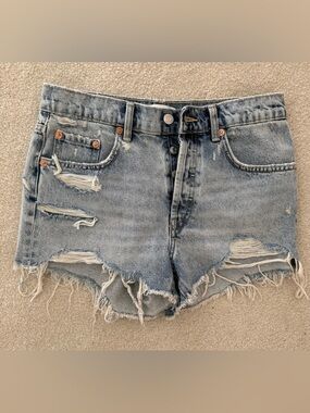Zara Light Blue Denim Jeans Shorts